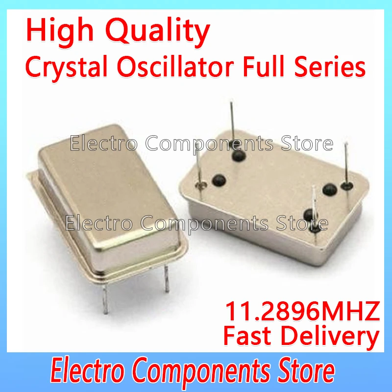 2PCS Crystal Oscillator Throught Hole 11.2896MHZ 11.2896M Active