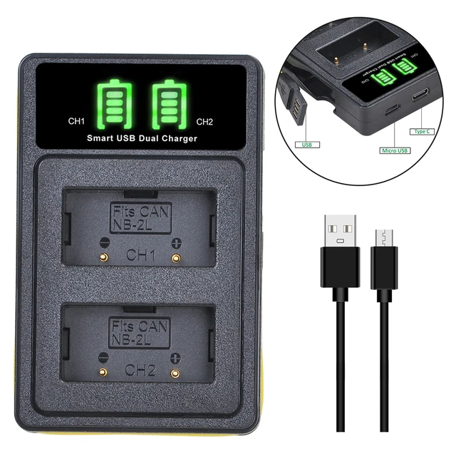 Kit Batteria + Caricabatteria Per Canon NB-2L / EOS 350D, 400D E Altri - Foto 4