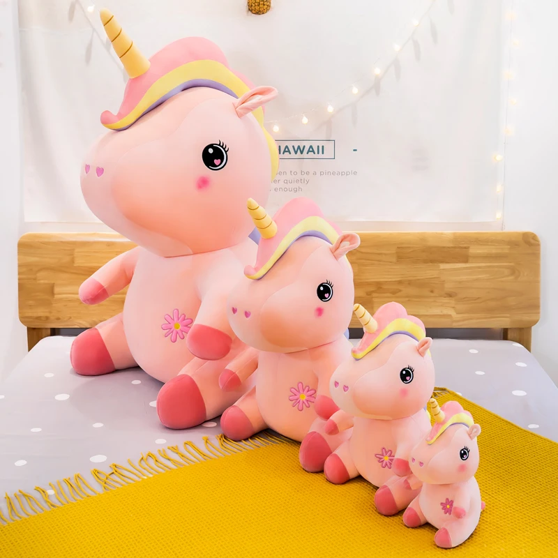 子供のための巨大なユニコーンのぬいぐるみ,65cm,柔らかい