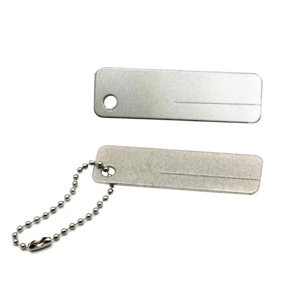 Fishing Hook Sharpener Portable Diamond Stone Fish Hook Sharpen Tools Knife Whetstone Keychain for Outdoor Fishing Accessories