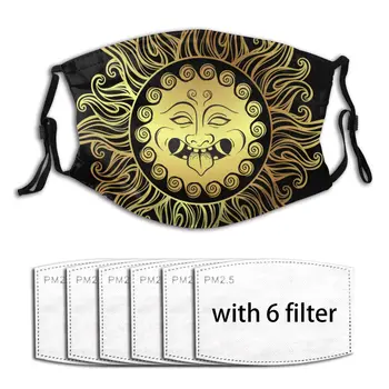 

Medusa Gorgon Golden Sun Head Men And Women Adult Outdoor Washable Dust Breathable Masker Filter Reusable