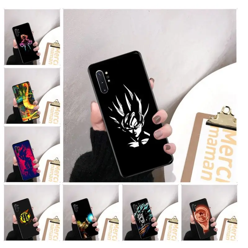 DRAGON BALL Z Super Saiyan God Son Goku мягкий силиконовый черный чехол для телефона из ТПУ note 3 4 5 7