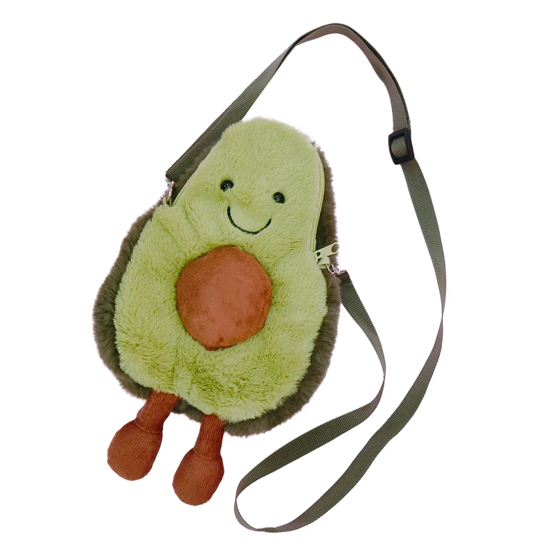 Авокадо сумка на плечо милый фрукты плюшевый рюкзак ананас арбуз вишня Ins Горячая