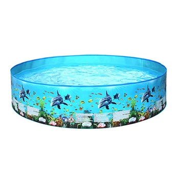 

Round Big Size Inflatable Swimming Pool Ocean World Layers Thickened PVC Garden Family Paddling Pool for Kids Adults