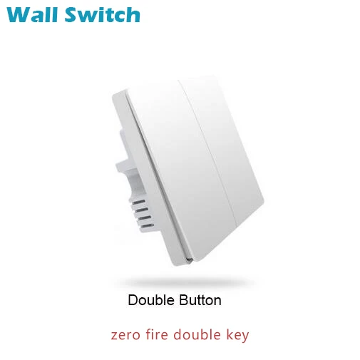 zerofire doublekey Xiaomi Aqara настенный выключатель светильник ZigBee версия одиночный огонь/нулевой огонь/приложение для беспроводного переключателя дистанционного управления умный дом Комплект - Цвет: zerofire doublekey