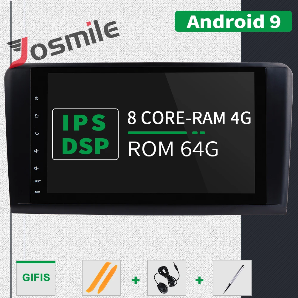 Android 9,0 4G 64G Автомобильный gps для BENZ ML 320/ML 350/W164(2005-2012) GL мультимедиа навигация головное устройство ips DSP Радио стерео без DVD