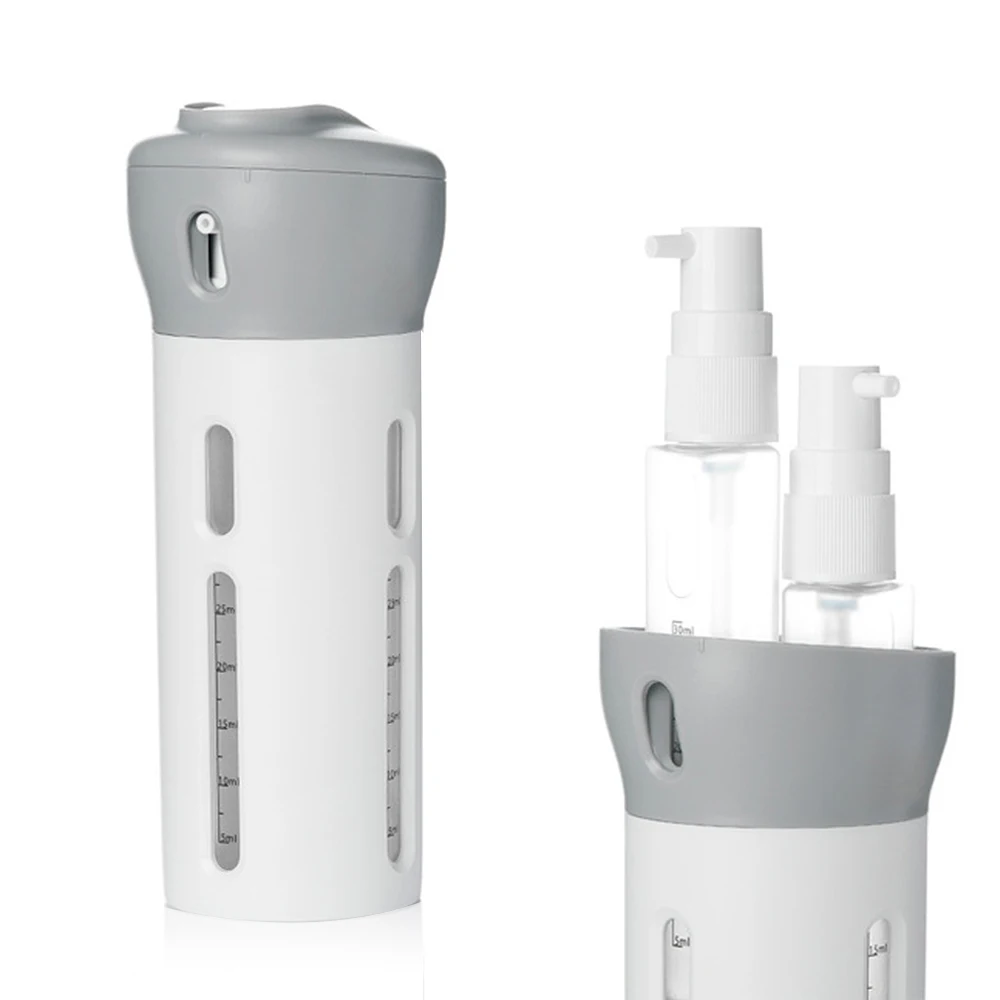 4pcs Grey 40ml Бутылки для путешествий Набор 4-в-1 организованная Герметичность Путешествия Размеры туалетные принадлежности путешествий многоразового использования жидкости/лосьон/кремовый комплект контейнеров 40 мл - Цвет: 4pcs Grey 40ml