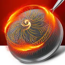 Немецкая 304 кастрюля вок Бытовая без дыма антипригарная индукционная плита из нержавеющей стали газовая плита специальная для приготовления пищи без дыма