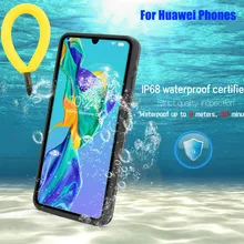 

ML1 NEW2022 Waterproof Case For Huawei P40 P30 Pro P20 Lite Mate 30 Pro Water Proof Shell IP68 Cover Swim Diving Outdoor Sports
