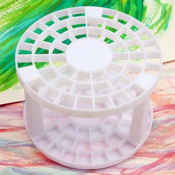 

49 Holes Dismountable Eco-friendly Space-saving Brush Organizer Pen Holder Round Multifunctional Makeup Storage Plastic Desktop