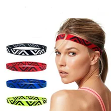 Полосатая спортивная лента для волос для йоги, модные повязки для женщин и мужчин, Спортивная Повязка на голову, Нескользящие головные уборы для ношения в спортзале, аксессуары для волос