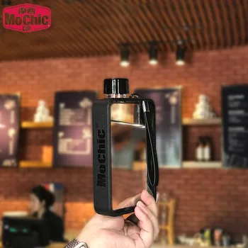 

Portable outdoor sports portable water cup flat water glass portable paper water bottle cup creative plastic water bottle