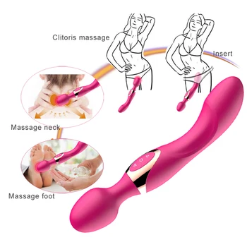 New AV magic wand G Spot massager, USB charge Big stick vibrators for women female sexy clit vibrator adult sex toys for woman 6