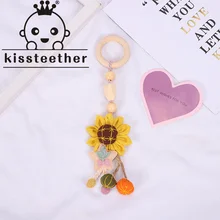 Kissteether – pendentif molaire en coton tissé en bois, jouets DIY, pendentif de chambre d'enfant, chaîne de sucette, décoration, jouet cadeau, nouvelle collection