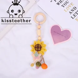 Kissteether – pendentif molaire en coton tissé en bois, jouets DIY, pendentif de chambre d'enfant, chaîne de sucette, décoration, jouet cadeau, nouvelle collection 