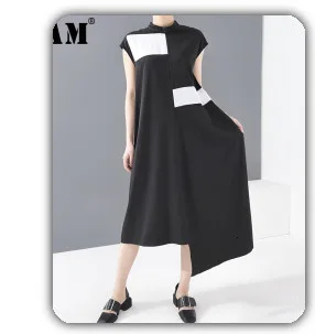 [EAM] High Elastic Waist Black Mesh Split Joint Temperament Half-body Skirt Women Fashion Tide New Spring Autumn 2020 1X715