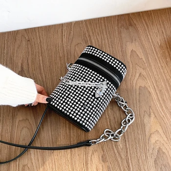 

Fashion Women's Bag 2020 Diamonds Shoulder Bag Crossbody Bags for Women 2020 Luxury Handbags Women Bags Designer Purse Phone Bag