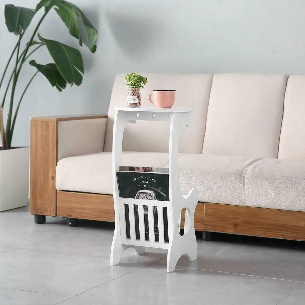 Weiß Kleine Runde Ende Seite Accent Kaffee Tisch Schlafzimmer Wohnzimmer NEUE