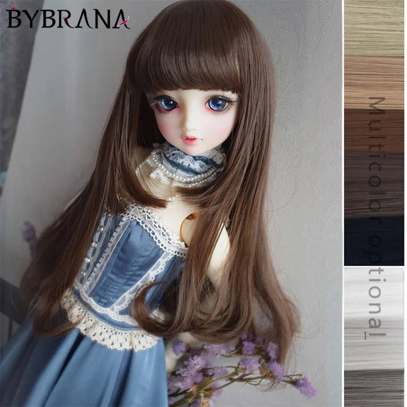 Bybrana парик для куклы гигантский ребенок два ножа Qi Liu длинный цветок груши