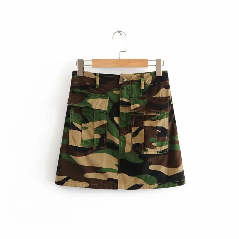 

2018 Western Style Early Spring WOMEN'S Dress New Style Camouflage gong zhuang kuan Skirt