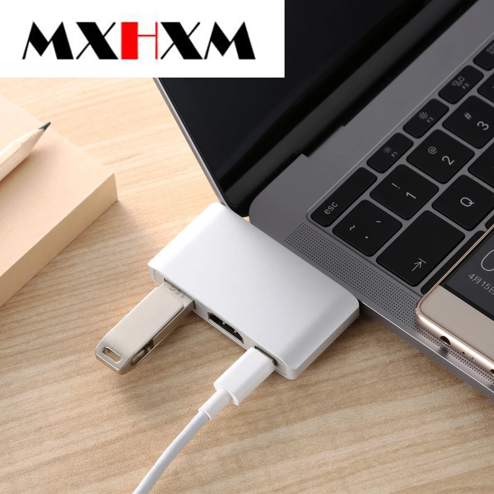Тип-c к hdmi три-в-одном конвертер USB-C к высокой четкости 4K 3в1 видео адаптер