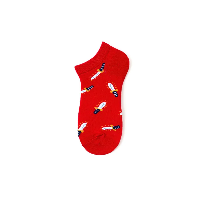 Новинка; сезон осень-зима; креативные носки для пар; модные забавные носки в стиле хип-хоп; повседневные носки унисекс для улицы - Цвет: Red Socks