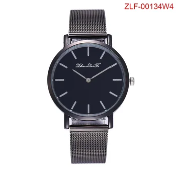 

Women Men Fashion Watches Round Dial Steel Strap Quartz Watches Simple Style Business Travel LL@17