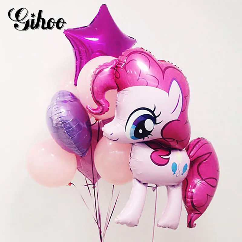1PC-100-97CM-Pink-Little-Horse-Pony-Unicorn-Foil-Balloons-Birthday-Unicorn-party-Helium-Balloons-Kids