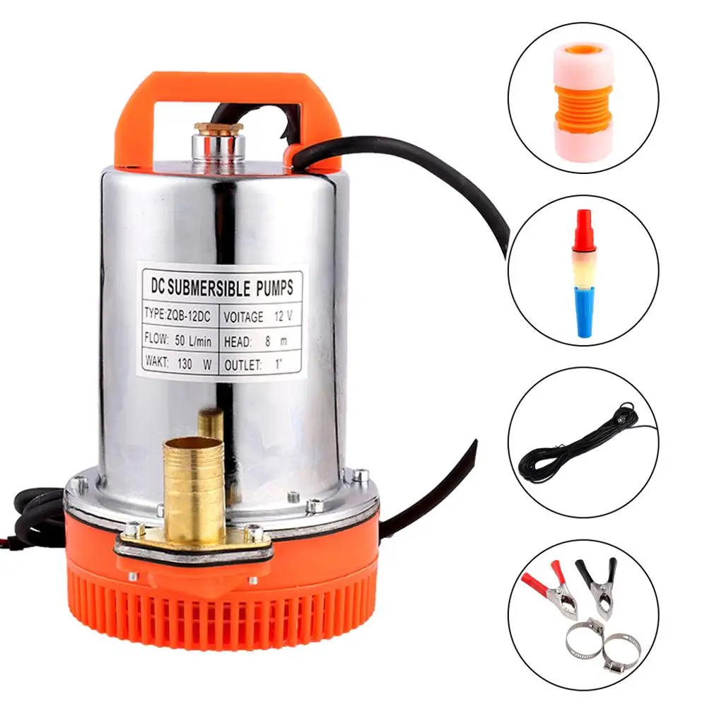 

SHYLIYU 24V DC Pump 10m Head Lift Flow 55L/min Submersible Pump 260W DC 24V Farm & Ranch Solar Submersible Water Pump ZQB-24V