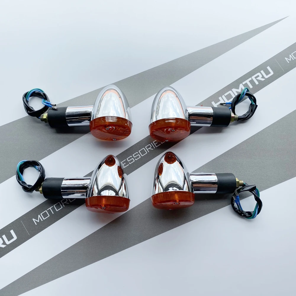 Indicatori Di Direzione Della Pallottola Del Motociclo 4X Per Honda Shadow Spirit Aero Vt700 Vt750 Vt1100/Suzuki Intruder Volausia Vs Vl 700 750 800 1