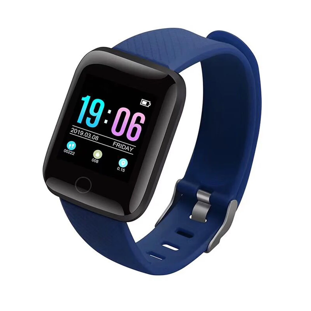 

116 Plus Dynamic Colorful Screen Blood Pressure Custom Dial Oxygen Sport Sleep Monitor Waterproof Smart Watch Message Push