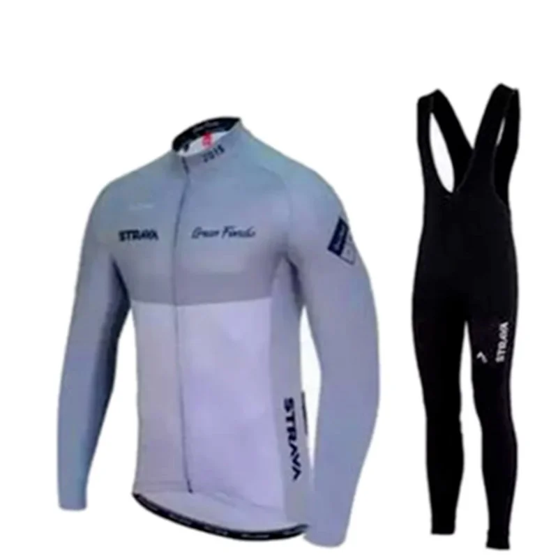 Ropa Maillot Ciclismo manga larga otouno e Invierno Ciclismo Jersey Ropa breatabl babero pantalones - Цвет: 3