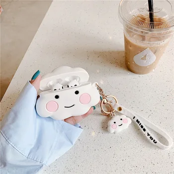 

3D Cartoon White Cloud Soft Cases for Airpods Pro 1 2 Protective Cover Bluetooth Wireless Earphone Charging Box Case Bag