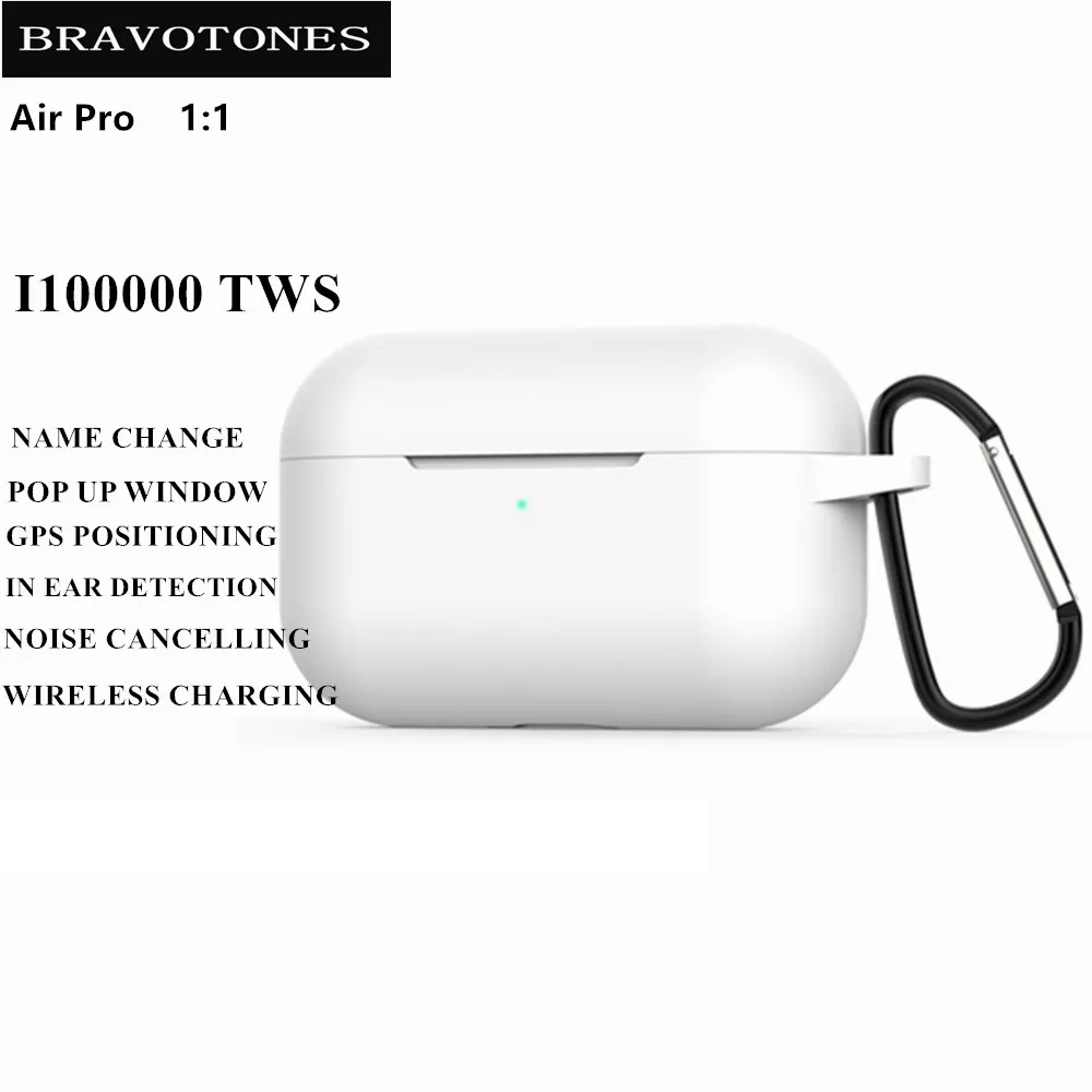 

[GPS+Name Change] i100000 AP Pro TWS Bluetooth Earphones Squeeze sensor Noise Cancelling Wireless Earbuds PK i9000 tws pro