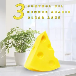 Savon au fromage pour acariens, huile essentielle, sel de mer, nettoyant, contrôle de l'acné, fait à la main 