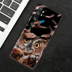 Adorable Baby Owl and Fox Cartoon Phone Case for Mi 10 Lite 5G (A1)