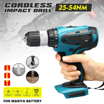 

2 Speed Power Electric Screwdriver drill 18V Cordless Electric Impact Drill Rechargeable 13mm For Makita Battery Power Tool