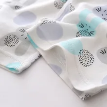 Удобные дышащие детские домашние штаны с рисунком модные весенне-летние детские пижамы из бамбуковой ткани, пижама из тонкой ткани