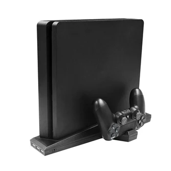 

Cooling Fan Joystick Charge For PS4 PS4 Slim Pro Game Vertical Stand With Controller Charger Station For Sony Playstation 4