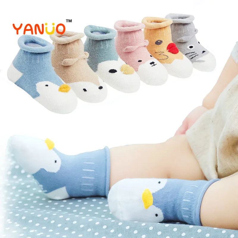 

0-3 year Newborn Sock Cute Cartoons Doll Non-Slip Pure Cotton Infant Baby Short Socks Casual Children's Boys Girls Cheap Stuff