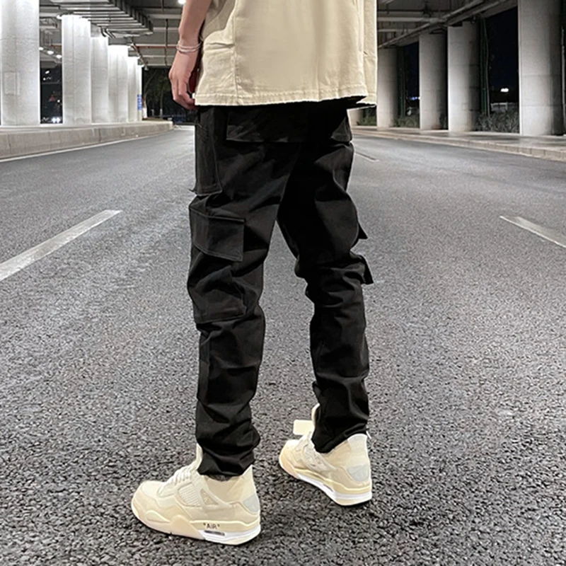 Multi-pockets Cargo Pants Mens Straight 