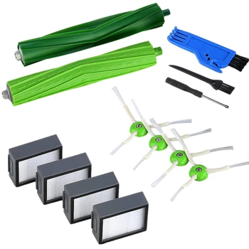 

AD-13Pcs Replacement Kits for IRobot Roomba I7 I7+/I7 Plus E5 E6 Vacuum Cleaner Set 4 Filters 4 Edge-Sweeping Brushes 1 Set Of D