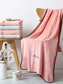 

Lady Adults Large Cotton Bath Towels Solid Pink Absorbent High Quality Bath Towels Toalla Playa Grande Home Bath Towels MM60YJ