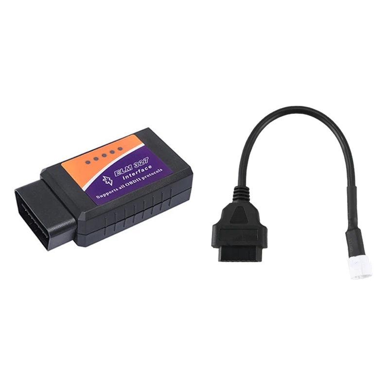 

AU05-мини Obd2 Bluetooth сканер с 1 шт. черный 3 Pin OBD2 кабель