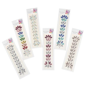

3D Festival Party Face Jewel Forehead Stage Decor Sticker Tattoo Resin Drill Face Stick Handpicked Bohemia And Tribal Style