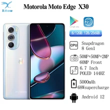 Global Rom Motorola Moto Edge X30 (Moto Edge 30 Pro) 5G Phone Snapdragon 8 Gen 1 Android12 6.7'' 144Hz 68W Super Charge 5000mAh