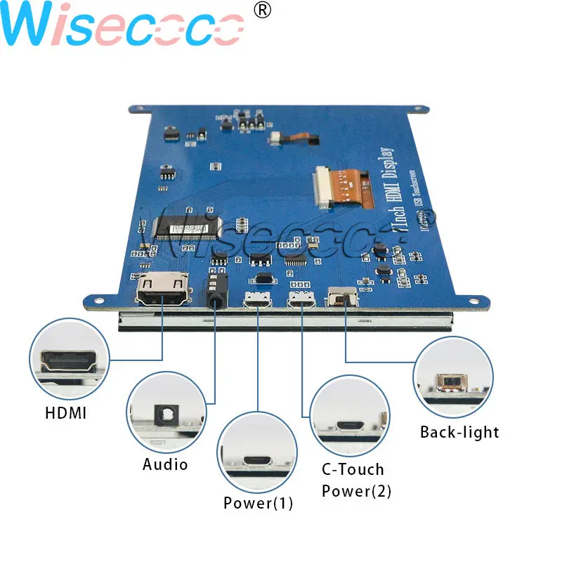 Raspberry Pi 7 дюймовым ЖК-дисплеем модулем Дисплей HDMI 1024*600(пиксель) с емкостной сенсорной панелью для Raspberry Pi 4 3B+/3B Banana Pi