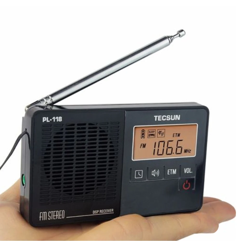 TECSUN PL-118 ультра-светильник мини радио, PLL DSP fm-радио