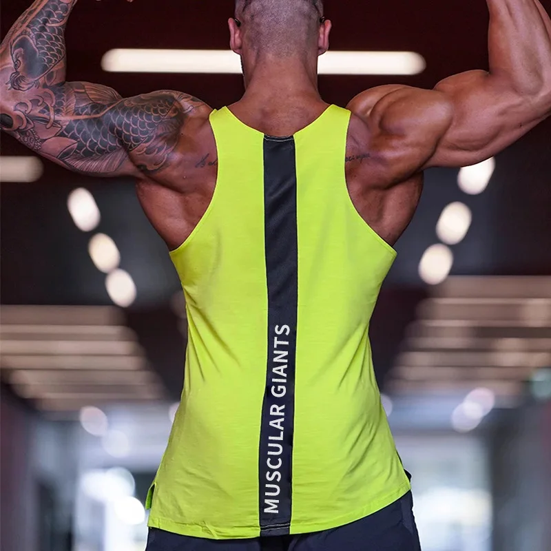 new fashion cotton sleeveless shirt vest men's fitness vest jogger bodybuilding brand vest fitness men's sports shirt