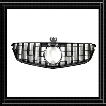 

Car Accessories ABS Front Racing Grill Grille For C CLASS W204 GT Style Silver Kidney Mesh Grilles 2007-2014 1 piece